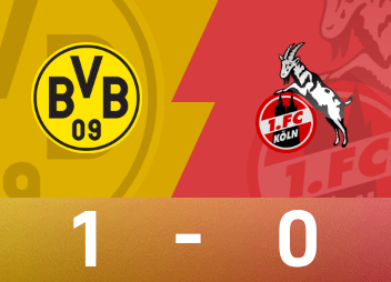 Relatório do jogo da Bundesliga: Skweber fez defesas brilhantes repetidamente, Bayer fez o último chute nos acréscimos, Dortmund 1-0 Colônia