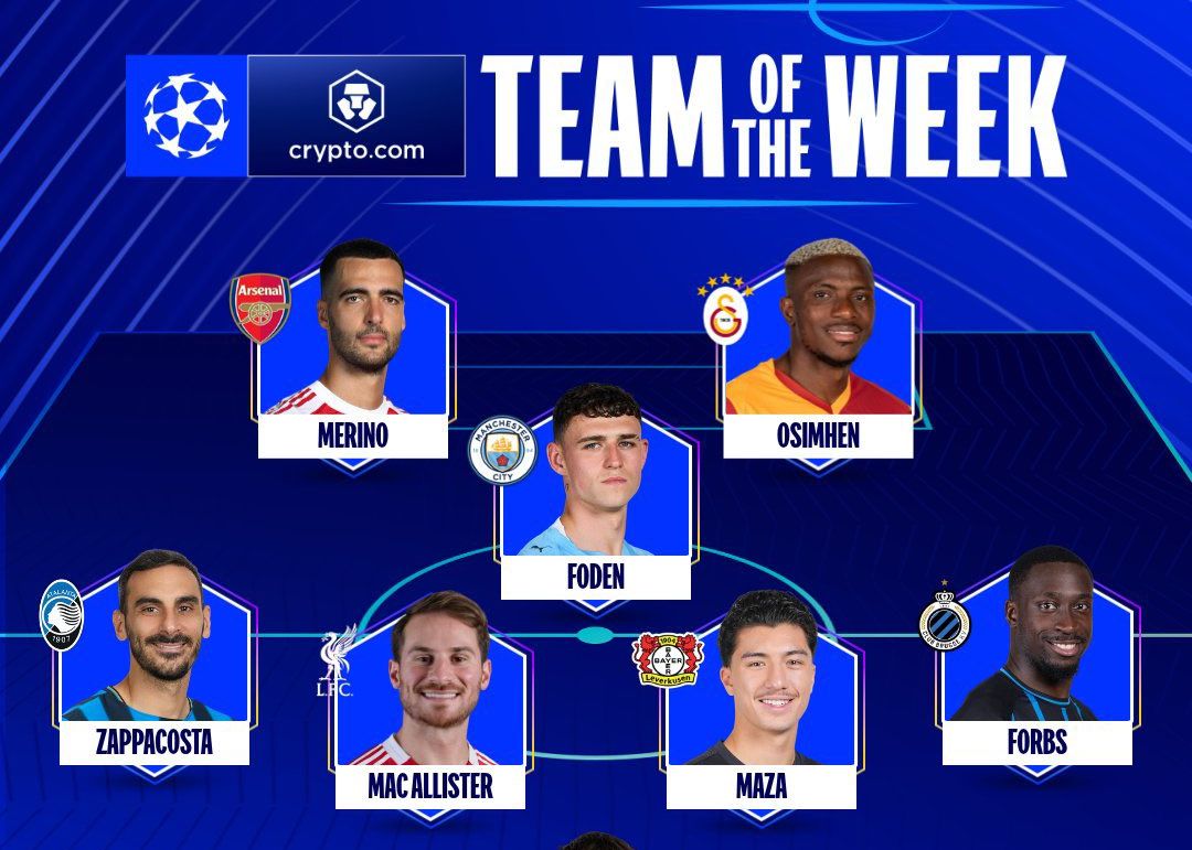 Equipa da Semana da UEFA Champions League: Foden, Neuer, McAllister, Merino estão na lista