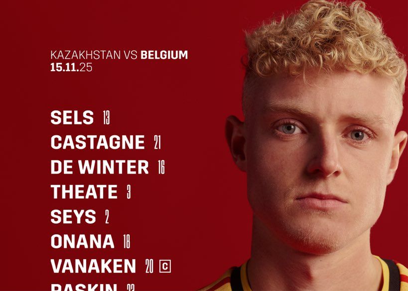 Ganhe e qualifique-se! Começa o jogo fora de casa da Bélgica contra o Cazaquistão: Doku e Deketrare vão jogar